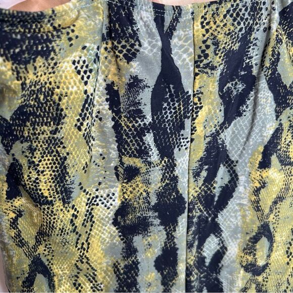 Vintage Shape FX Green Yellow Snake Built In Bra Slimming One Piece Swimsuit 14 - Picture 7 of 10